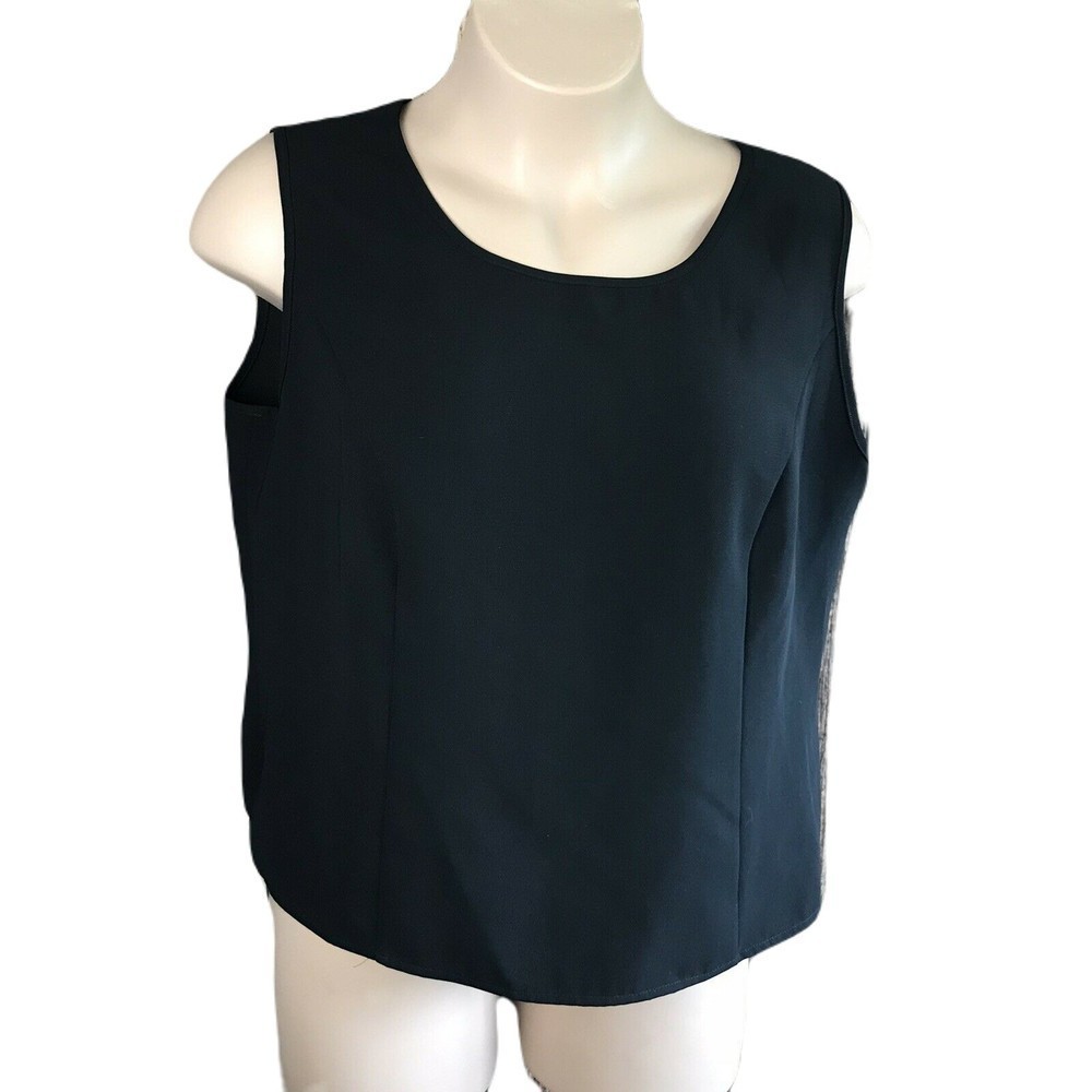 J.Taylor Women's Shirt Blouse ~ Sz 18W ~ Black ~ Sleeveless